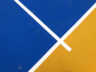 colorful basketball lines on an outdoor court