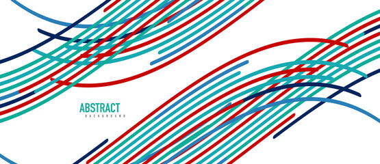 Аbstract moving colorful lines vector backgrounds for cover, placard, poster, banner or flyer