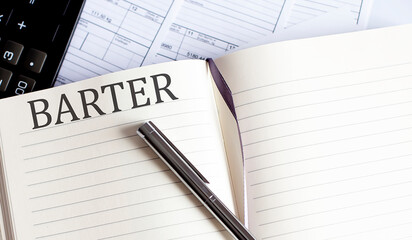 Notebook with Toolls and Notes about BARTER