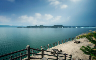 Fototapeta na wymiar Scenery of Qiandao Lake in Hangzhou