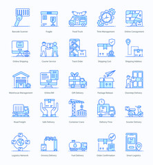 
Shipping And Logistic Flat Icons 
