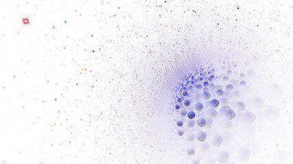 Colorful shiny blue and golden particles. Abstract holiday background. Fantastic light effect. Digital fractal art. 3d rendering.