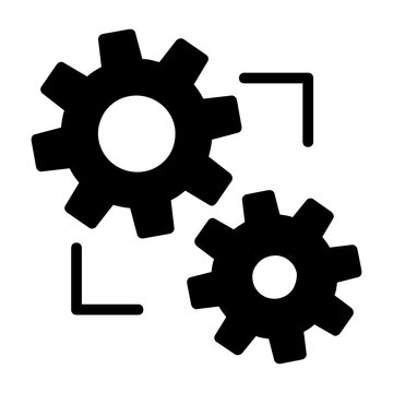 Gear Sign for settings and preference Concept, Cogwheel Interaction Vector Color Icon Design, Business and Finance Symbol on white background 