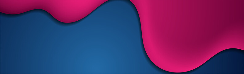 Blue and purple abstract liquid waves corporate background. Vector banner design