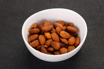 Almonds nuts heap
