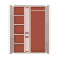 Cupboard vector icon.Cartoon vector icon isolated on white background cupboard.