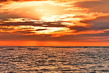 sunset over the sea