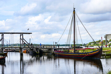 Roskilde, Denmark A viking ship outside the Viking Ship Museum
