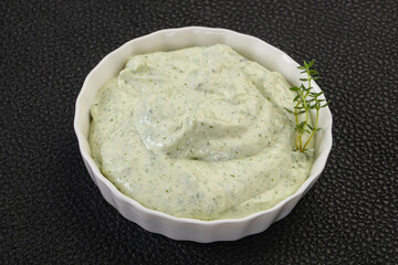 Cottage cream snack with herbs
