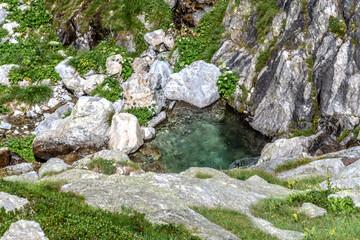Paysage de montagne dans le parc du Mercantour dans le Sud des Alpes 
Mountain landscape in Alps