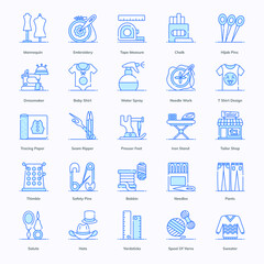 
Pack Of Tailoring Flat Icons 

