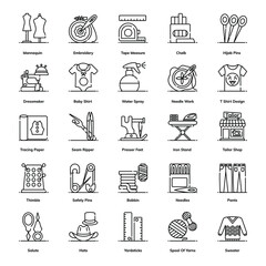 
Pack Of Tailoring line Icons 
