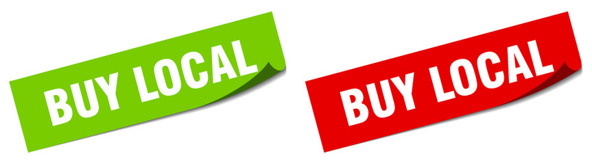 buy local paper peeler sign set. buy local sticker