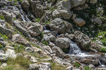 Paysage de montagne dans le parc du Mercantour dans le Sud des Alpes 
Mountain landscape in Alps