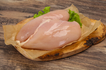 Raw chicken breast ready for cooking