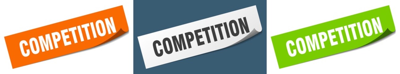 competition paper peeler sign set. competition sticker