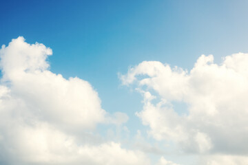 Naklejka na ściany i meble sunny blue sky cloud background