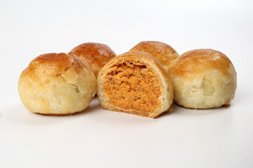 Tambun biscuits small Tau Sar Pneah famous Bukit Tambun Penang delicacies on white background