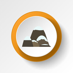 Fototapeta na wymiar Mountains winter color icon. Elements of winter wonderland multi colored icons. Premium quality graphic design icon