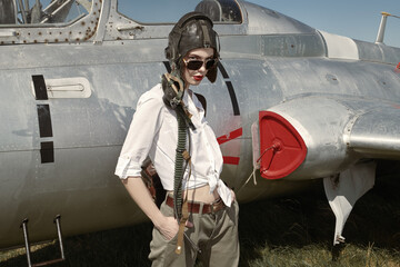 beautiful girl pilot