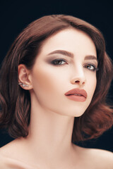 Fototapeta premium evening makeup and hairstyle