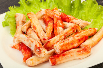 Natural luxury crab meat fillet