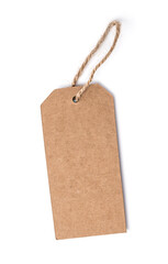 Blank tag tied with string.