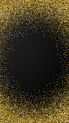 Gold triangles glitter luxury sparkling confetti. 