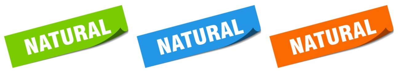 natural paper peeler sign set. natural sticker