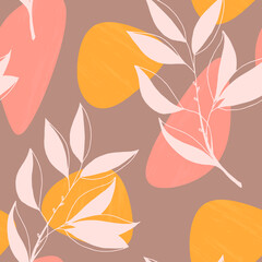 Seamless abstract pattern. Autumn natural background.