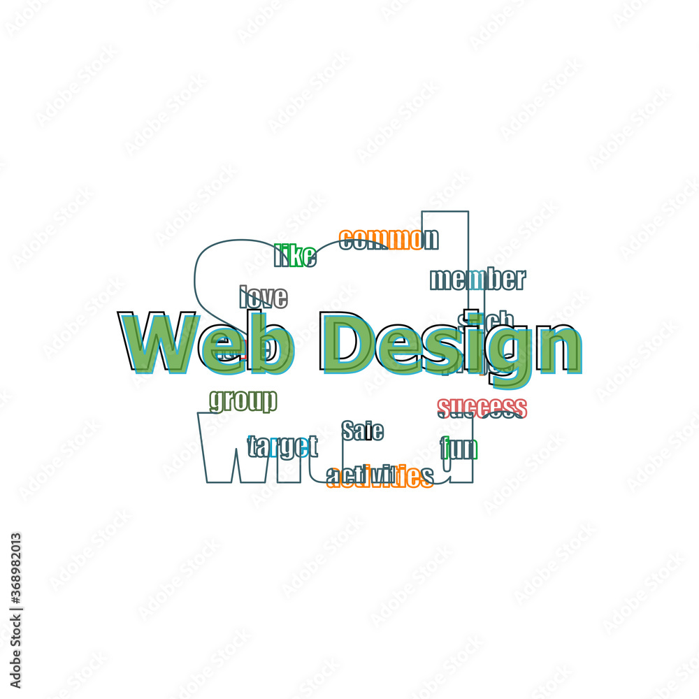 Poster text web design. it concept . logo design template elements for your application or corporate identi
