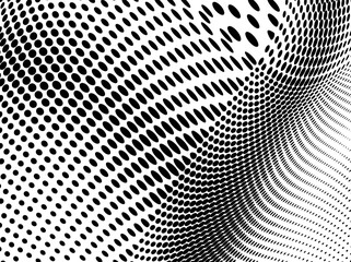 The halftone texture is monochrome. Vector chaotic background