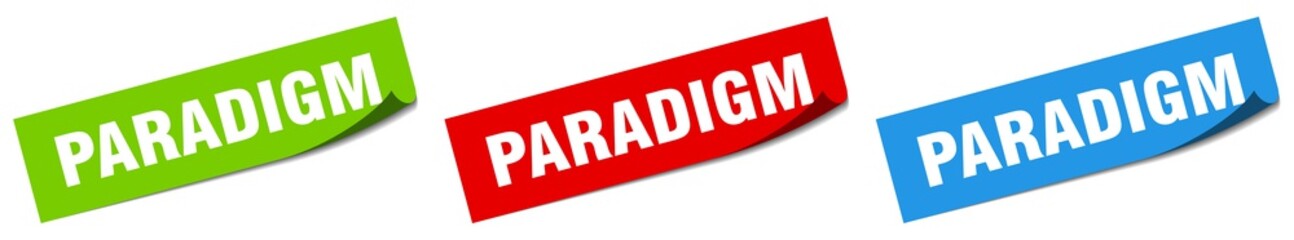 paradigm paper peeler sign set. paradigm sticker