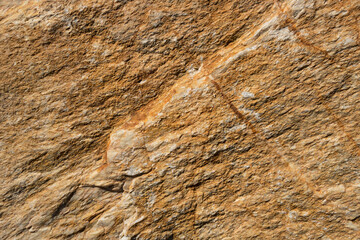 Close up view onto texture of quartzite, hard, non-foliated metamorphic rock, & its rough structure