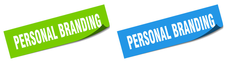 personal branding paper peeler sign set. personal branding sticker