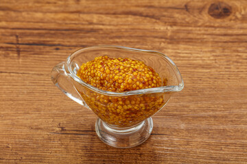 Dijon mustard sauce with seeds