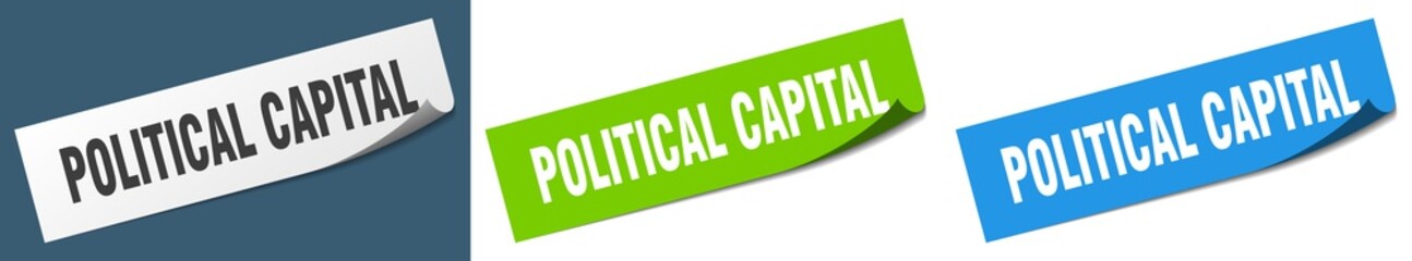 political capital paper peeler sign set. political capital sticker