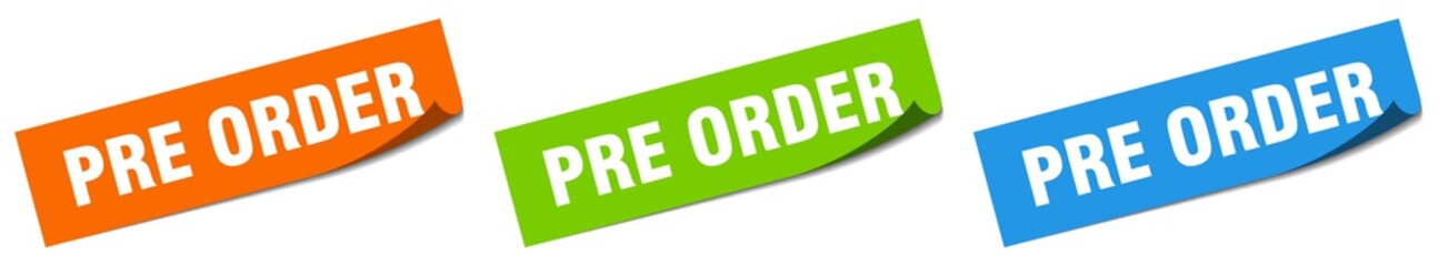 pre order paper peeler sign set. pre order sticker