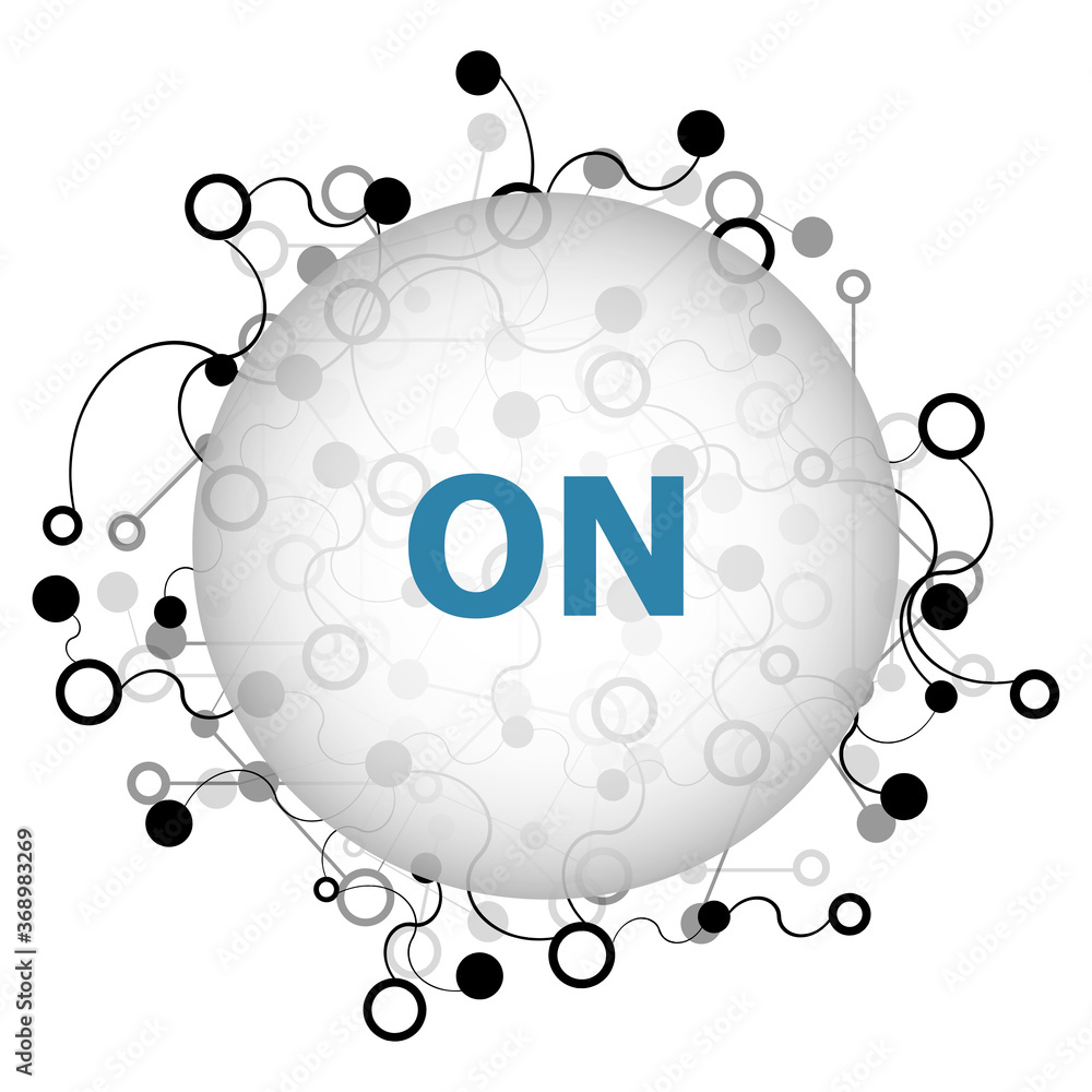 Aufkleber text on. business concept . abstract geometric background with lines, circles and dots