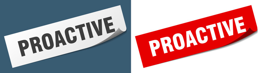 proactive paper peeler sign set. proactive sticker