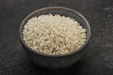 Raw arborio rice for Risotto