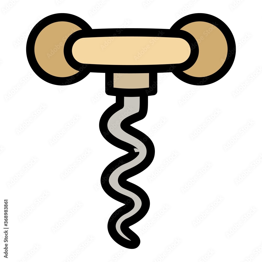 Poster corkscrew icon. outline corkscrew vector icon for web design isolated on white background