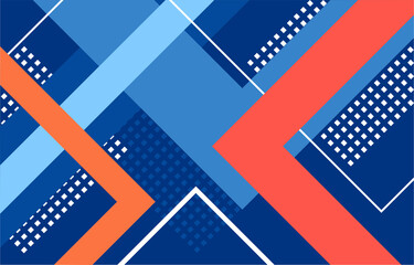 abstract square shape blue,red,orange background.illustration for your work.