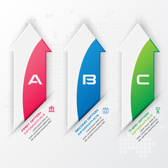 3 steps arrow infographic element,Business concept,Vector illustration.