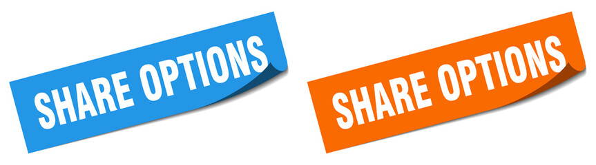 share options paper peeler sign set. share options sticker