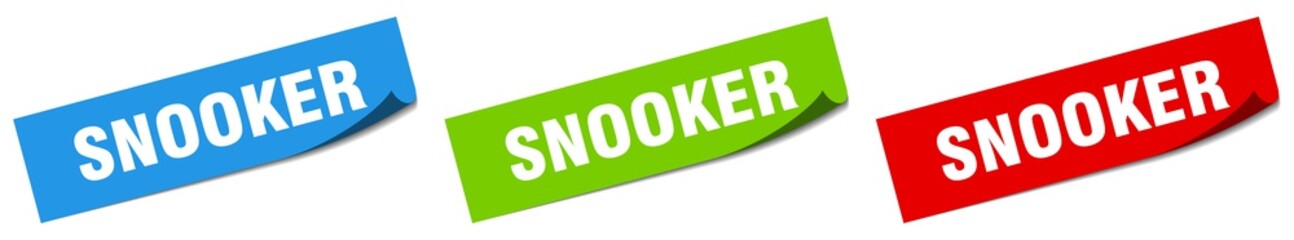 snooker paper peeler sign set. snooker sticker