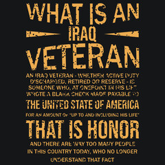 Vintage Quote Iraq Veteran Women's T-Shirt Design