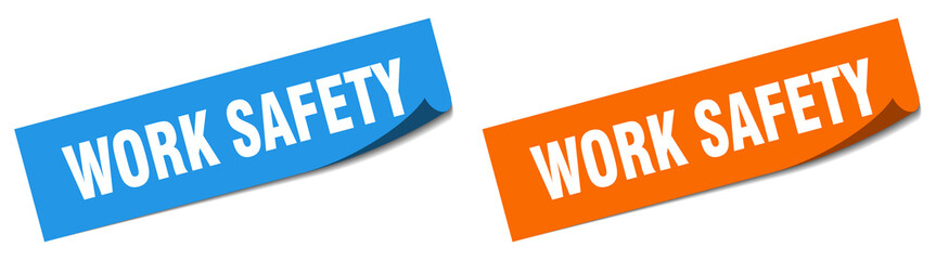 work safety paper peeler sign set. work safety sticker