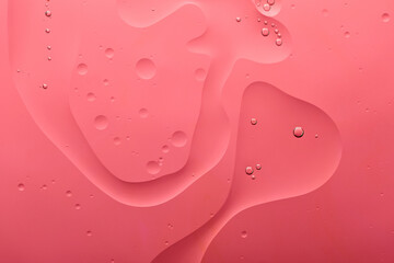 Current collection of brilliant backgrounds for your design. Close-up shot of sparkling bubbles and water spills on coral surface.