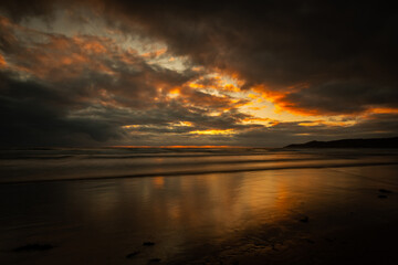 Fototapeta na wymiar Woolacombe North Devon Sunset